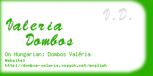 valeria dombos business card